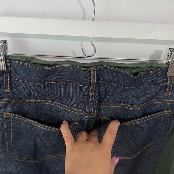 A.P.C. x Sacai Edition Indigo & Green Haru Jeans - Khaki. Size: M. NWT - Picture 10 of 16